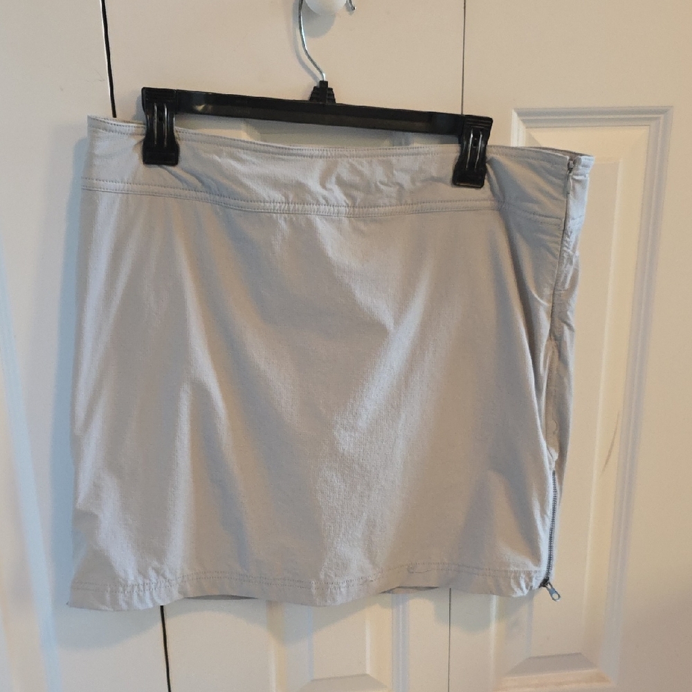 Athleta Light Gray Mesh Skirt
